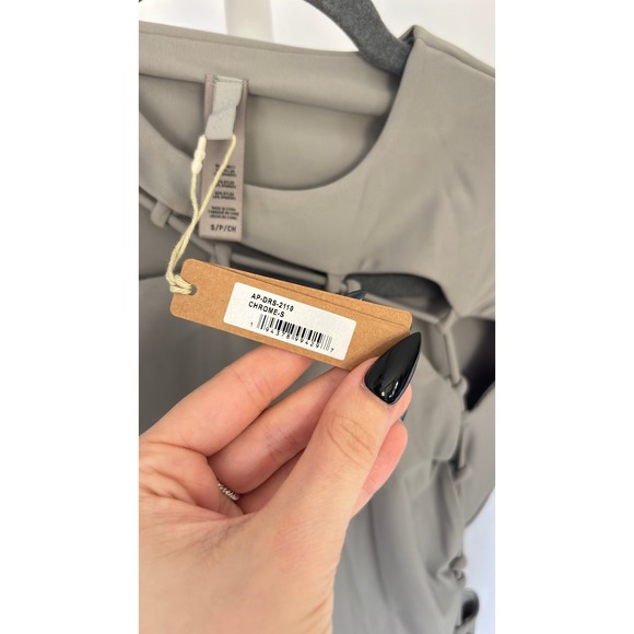 $98‎ NWT SKIMS APDRS-2110 Chrome S One Sleeve Cutout Lace Up Mini Dress S - Picture 5 of 8